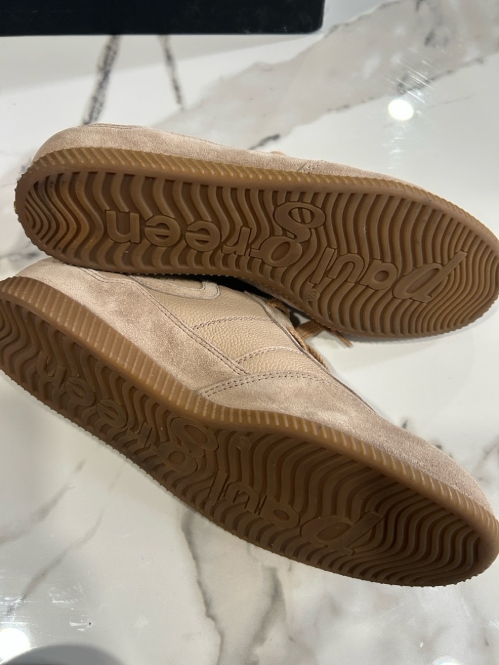 Paul Green Beige Leather & Suede Low-Top Sneaker - Picture 4 of 4